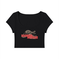 Danger Noodle Rattlesnake Women's Slim Cap Sleeve Crop T-Shirt