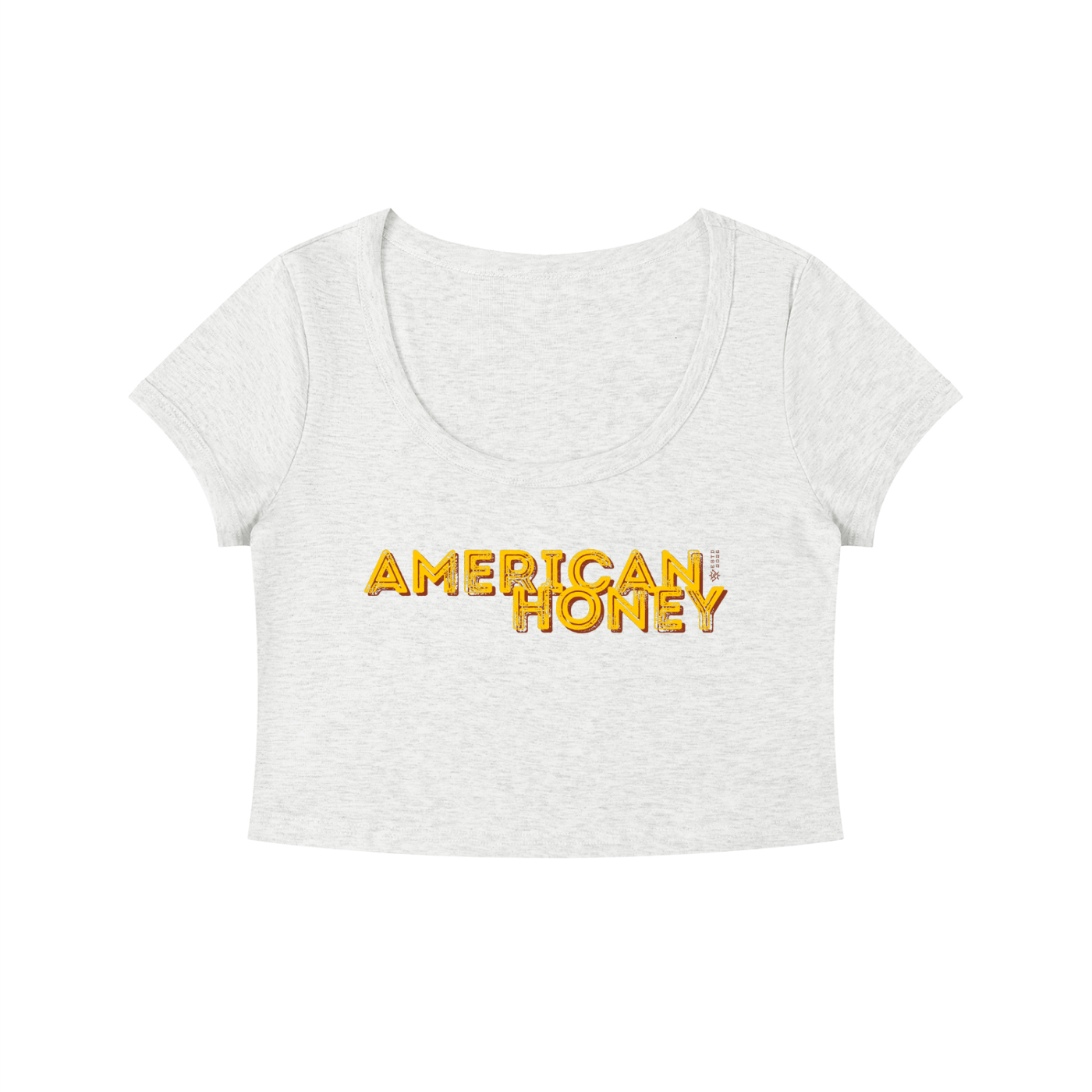 American Honey Solid Color Slim Crop T-Shirt