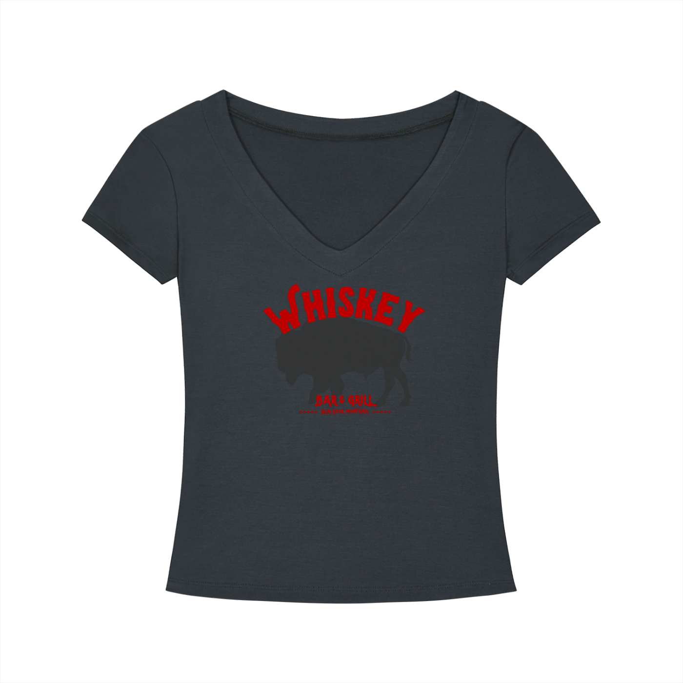 Whiskey Bar and Grill Tencel Slim Fit V-Neck T-Shirt