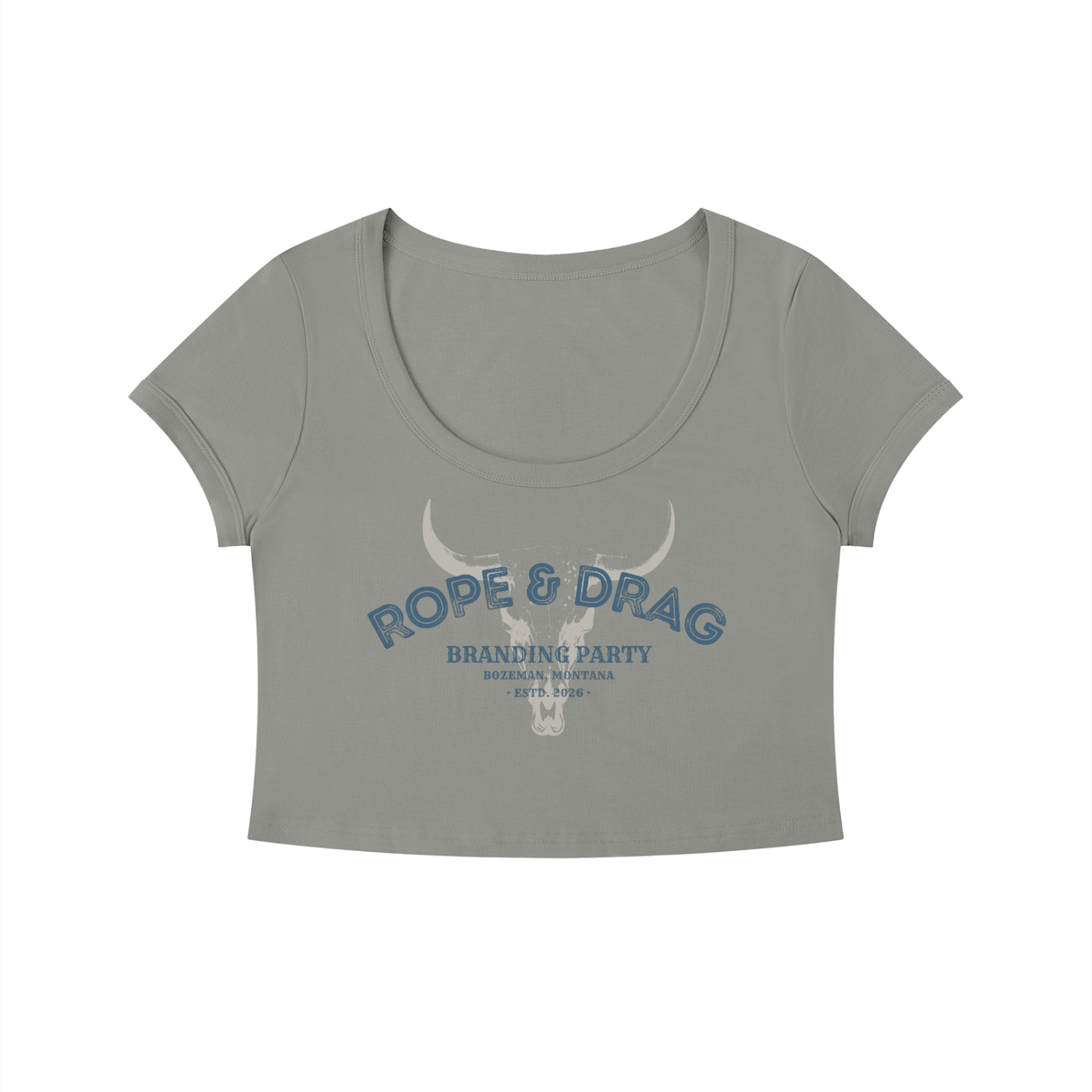 Rope and Drag Women's Solid Color Slim Crop T-Shirt