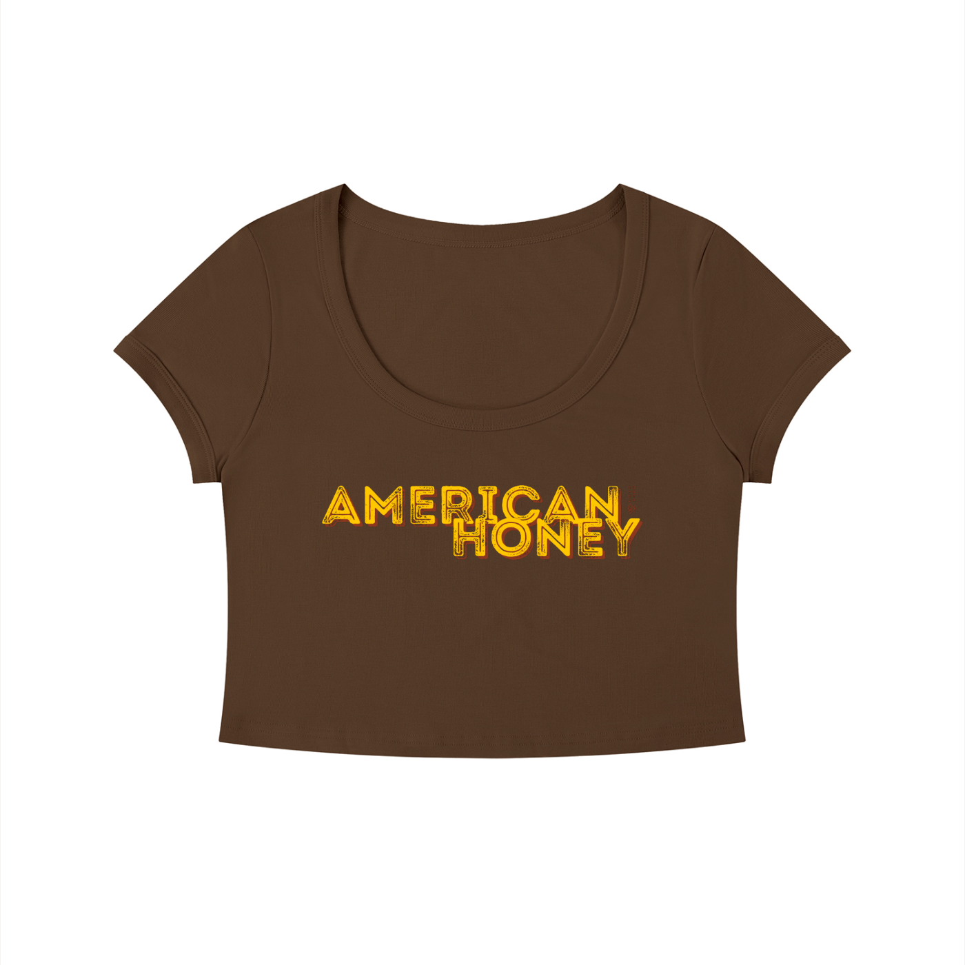 American Honey Solid Color Slim Crop T-Shirt
