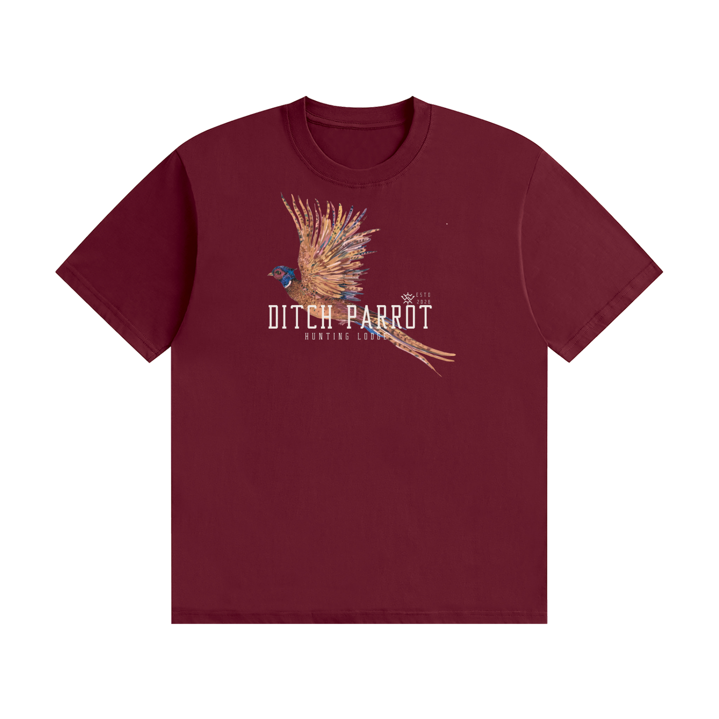 Ditch Parrot Hunting Lodge Unisex Seamless Cotton T-Shirt