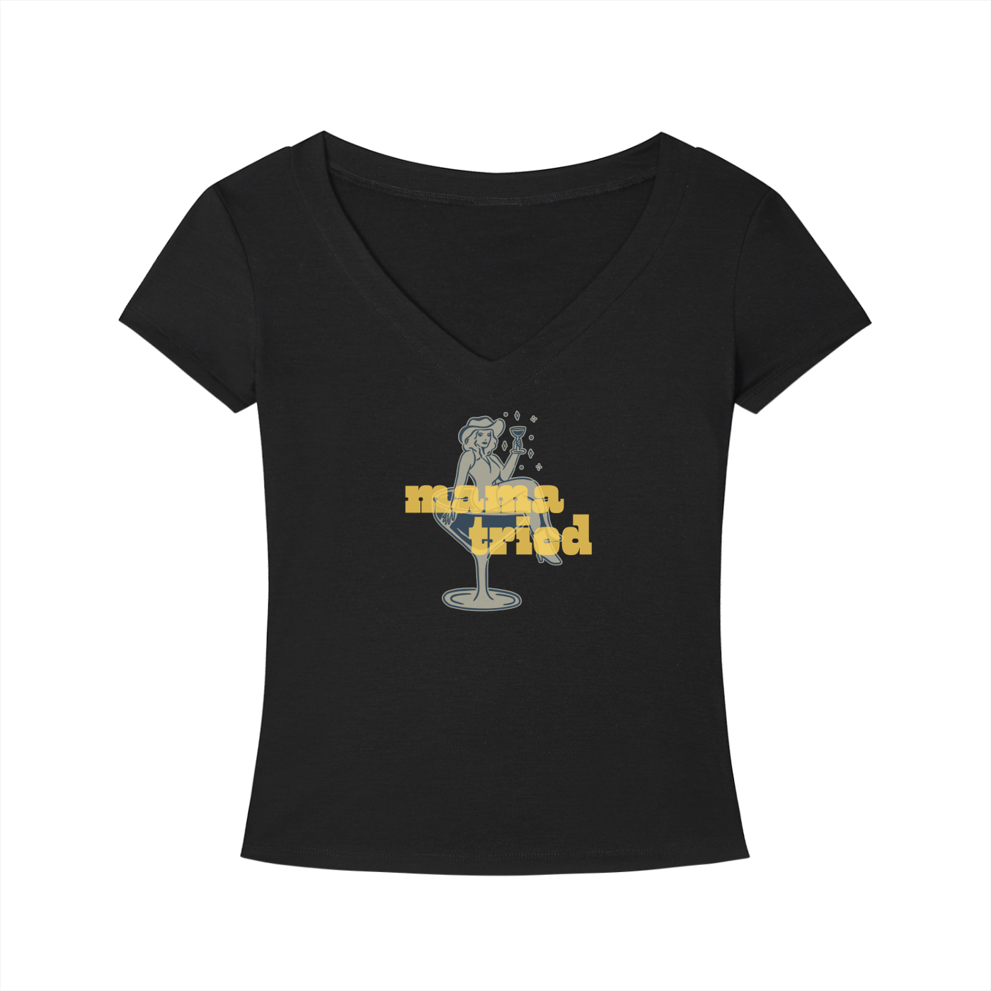 Mama Tried Tencel Slim Fit V-Neck T-Shirt