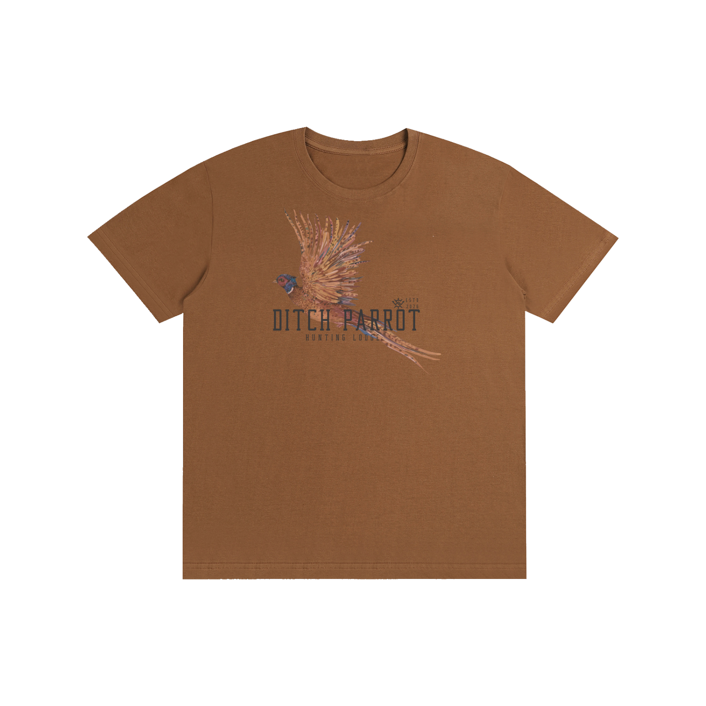 Ditch Parrot Hunting Lodge Pure Cotton Unisex T-Shirt