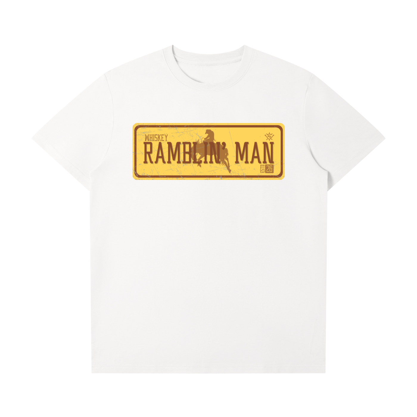 Ramblin' Man Vintage Plate Quick-Dry Boxy T-Shirt