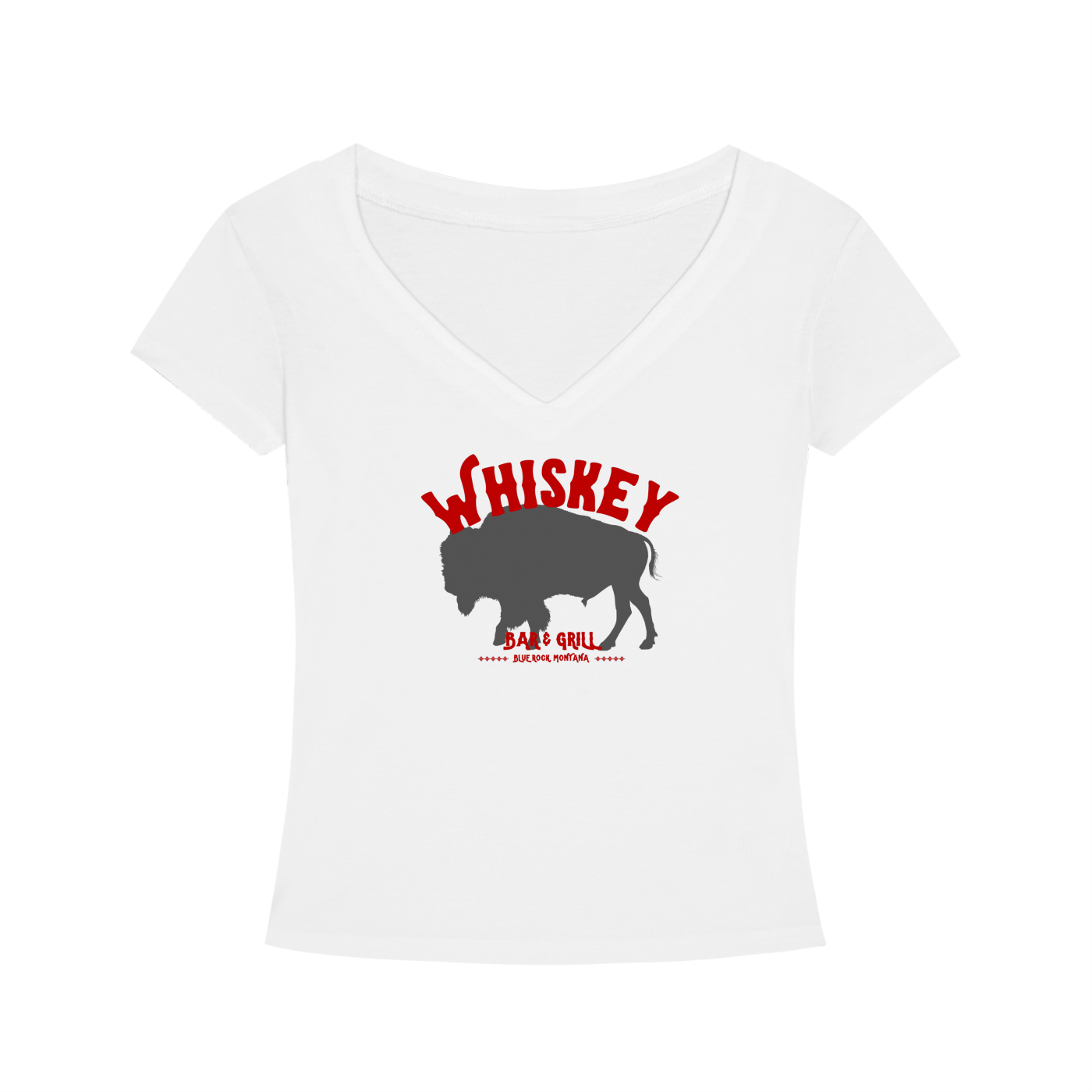 Whiskey Bar and Grill Tencel Slim Fit V-Neck T-Shirt