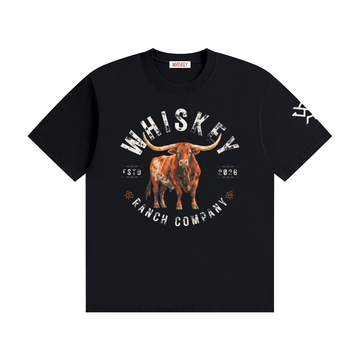 Whiskey Ranch Company Longhorn Seamless Cotton T-Shirt