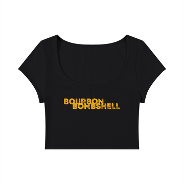 Bourbon Bombshell Women's Slim Cap Sleeve Crop T-Shirt
