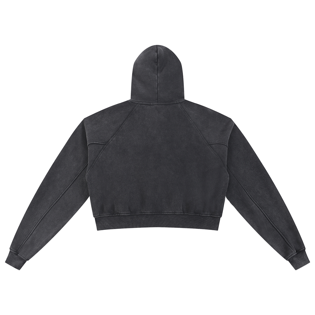 Tiger Tight Fitting Jean Company Snow Washed Cropped Hoodie