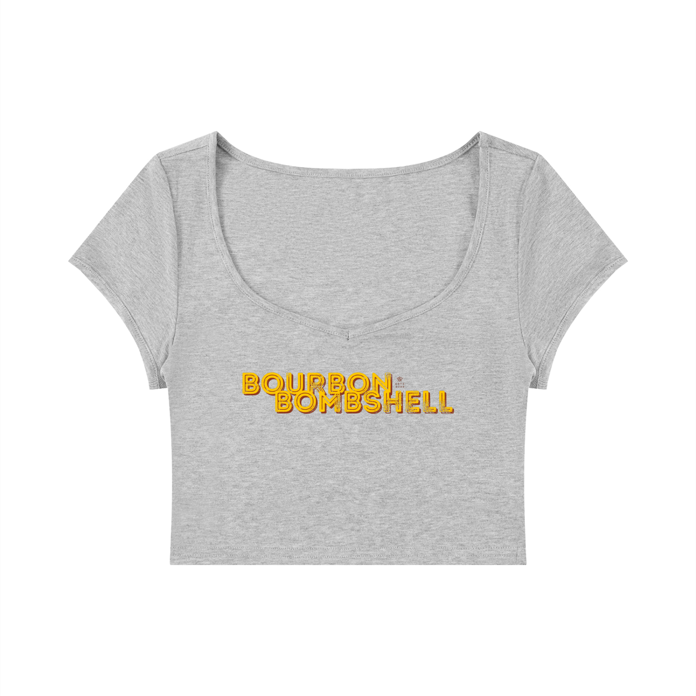 Bourbon Bombshell Women's Slim Cap Sleeve Crop T-Shirt
