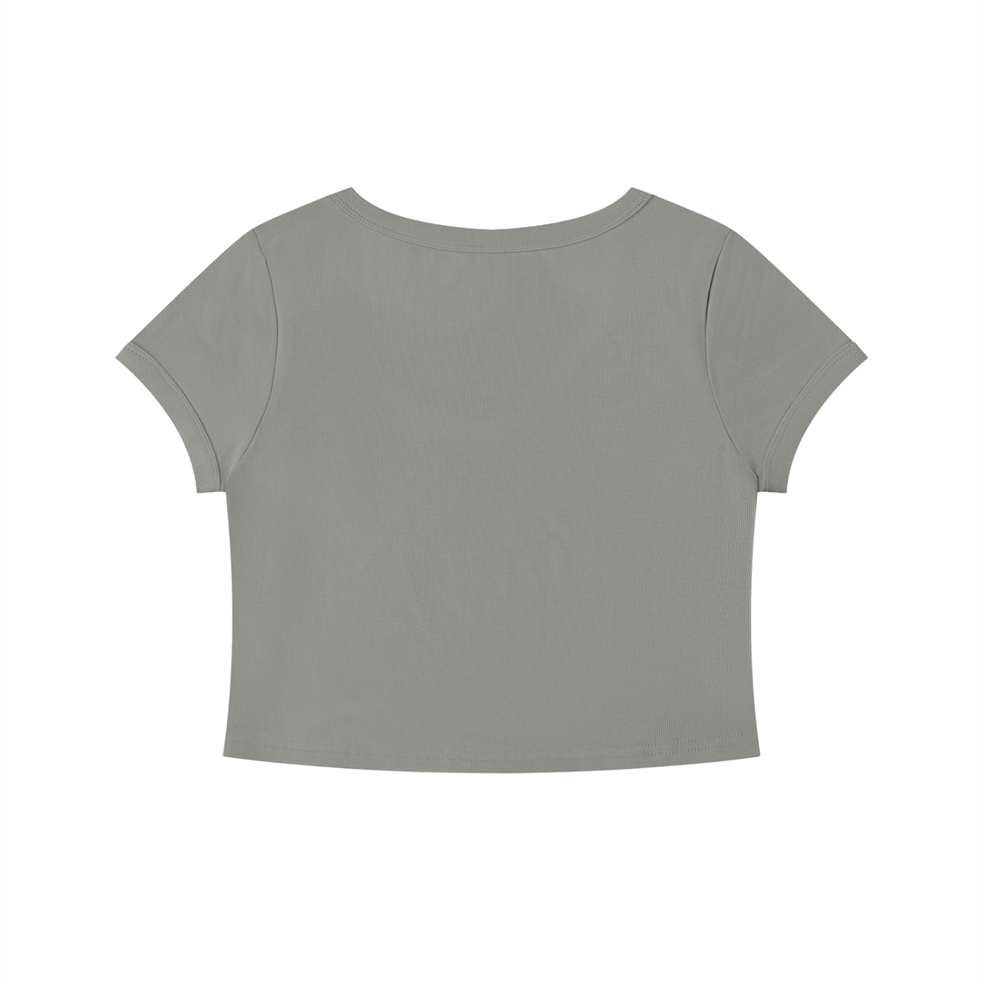 American Honey Solid Color Slim Crop T-Shirt