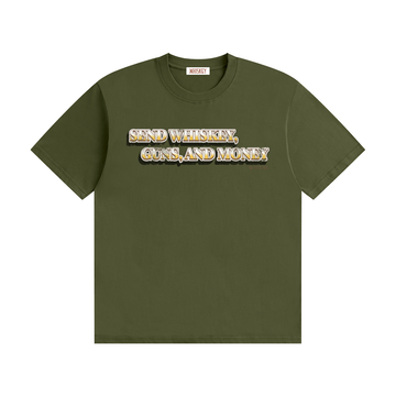 Send Whiskey, Guns, and Money Seamless Cotton T-Shirt