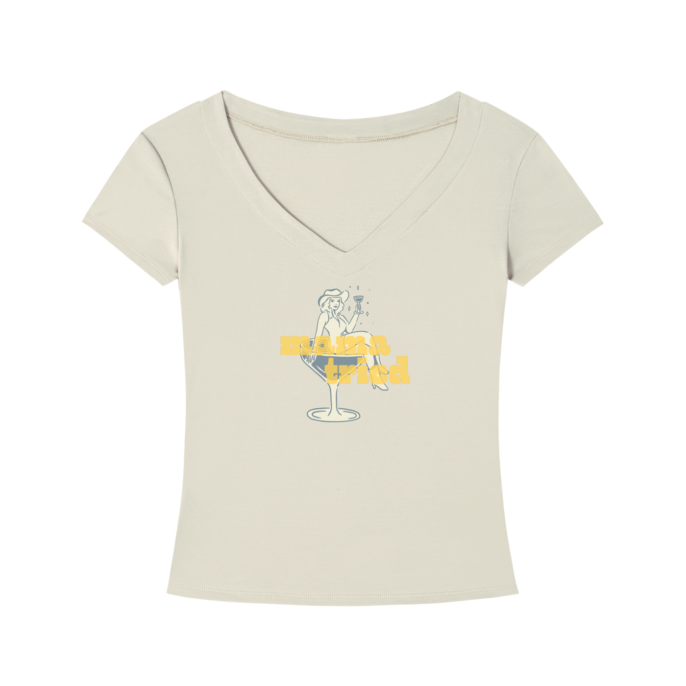 Mama Tried Tencel Slim Fit V-Neck T-Shirt