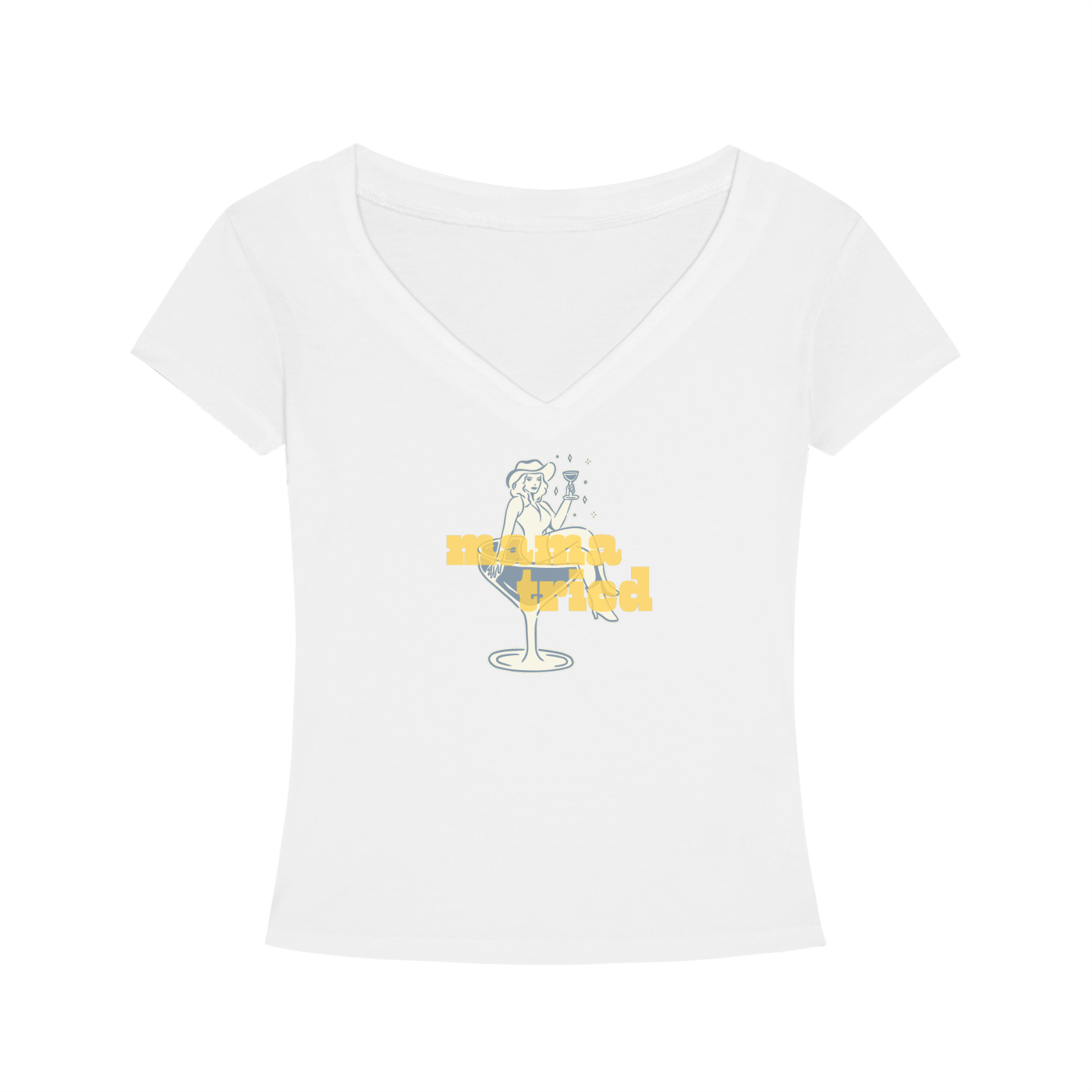 Mama Tried Tencel Slim Fit V-Neck T-Shirt