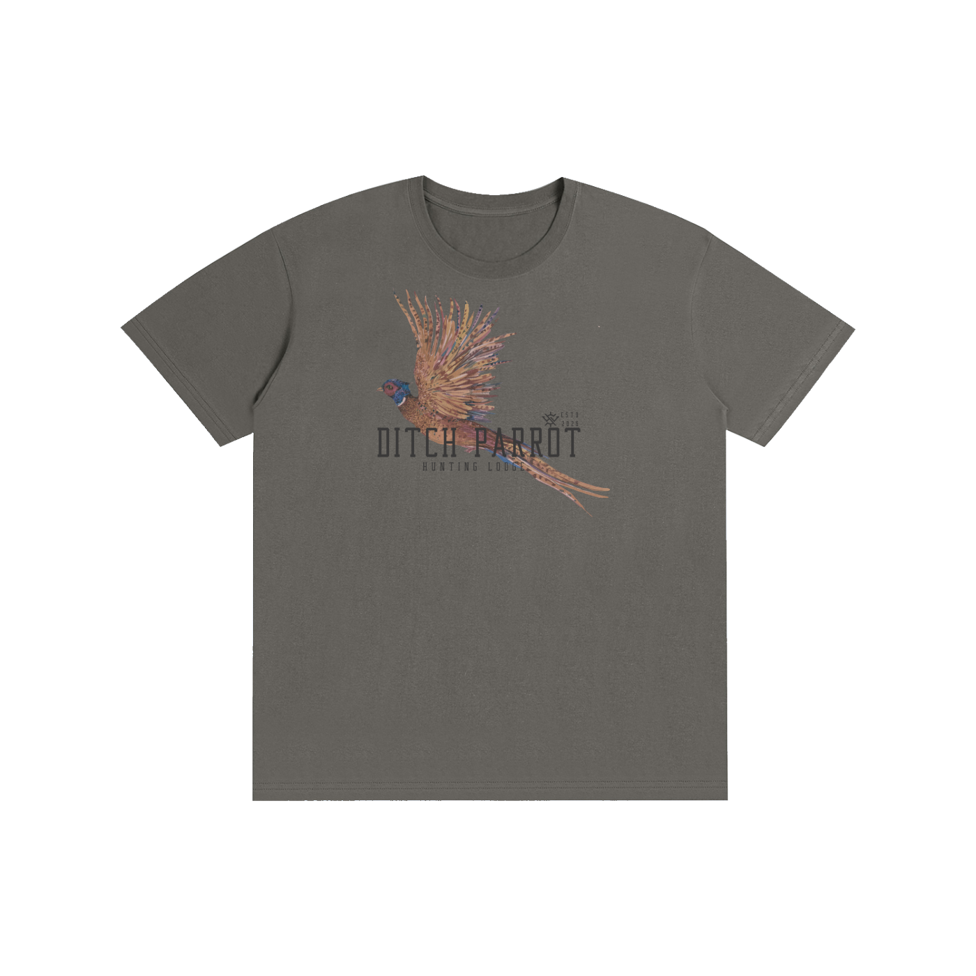 Ditch Parrot Hunting Lodge Pure Cotton Unisex T-Shirt