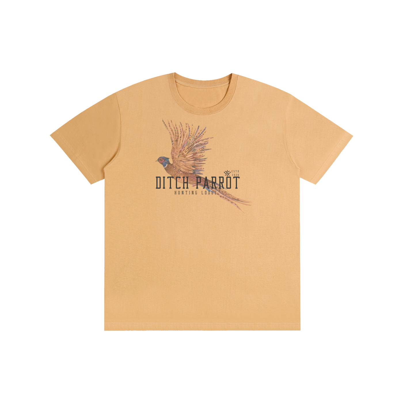 Ditch Parrot Hunting Lodge Pure Cotton Unisex T-Shirt