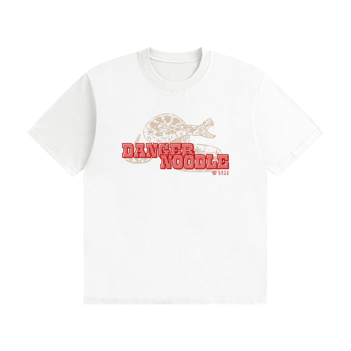 Danger Noodle Rattlesnake Unisex Seamless Cotton T-Shirt