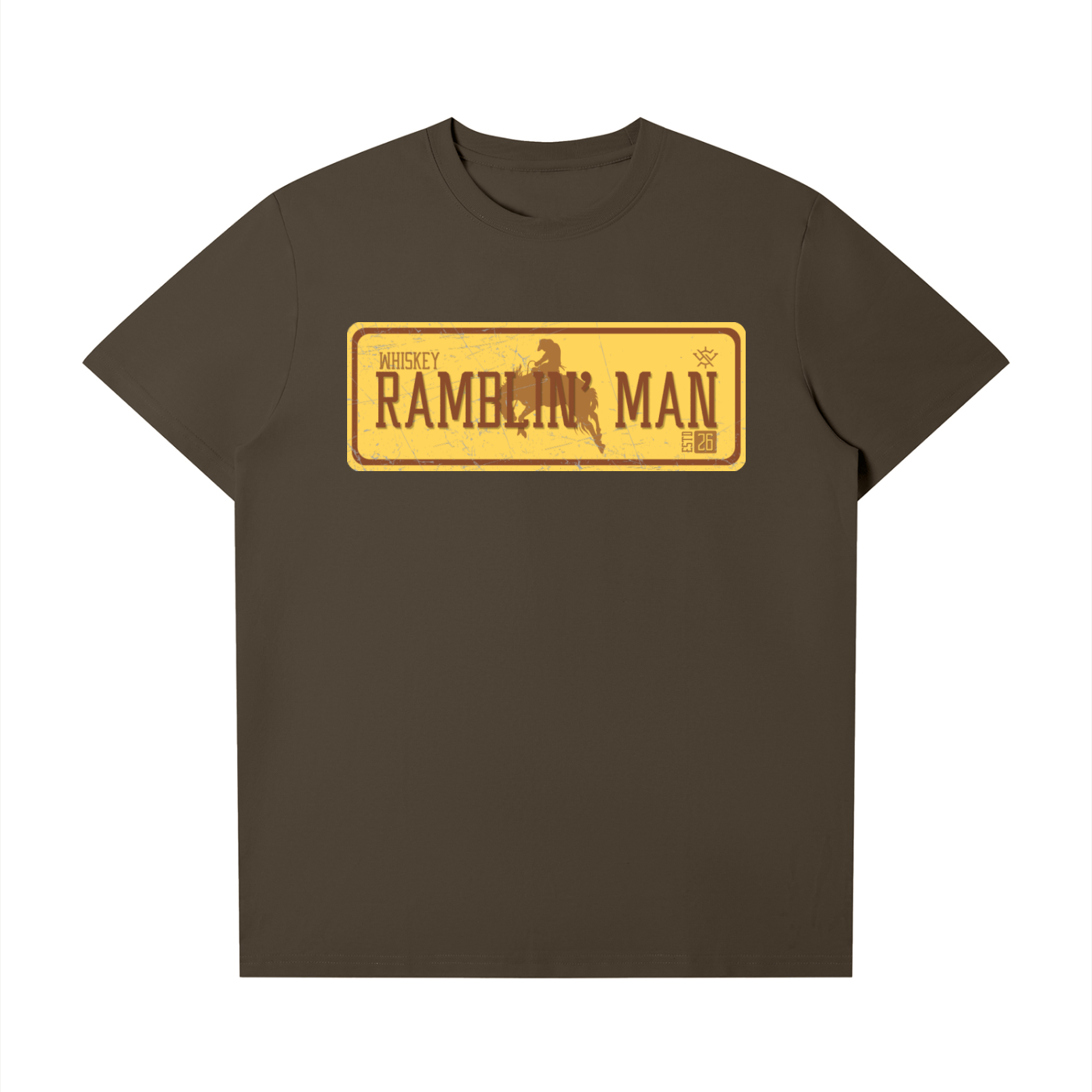 Ramblin' Man Vintage Plate Quick-Dry Boxy T-Shirt