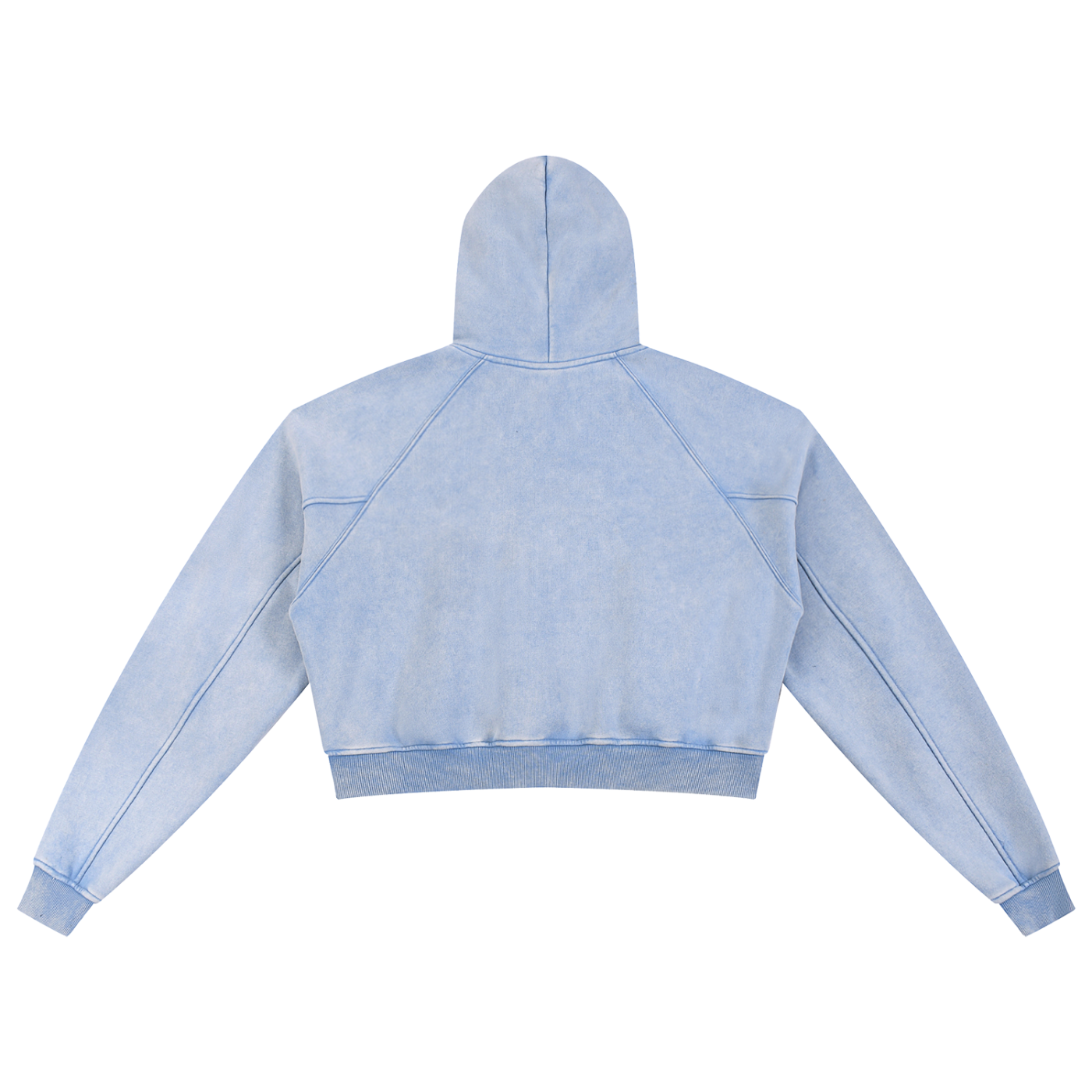 Tiger Tight Fitting Jean Company Snow Washed Cropped Hoodie