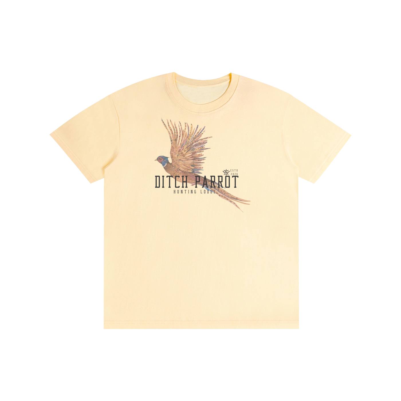 Ditch Parrot Hunting Lodge Pure Cotton Unisex T-Shirt