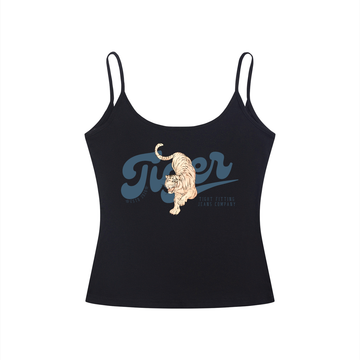 Tiger Tight Fitting Jeans Company Slim Fit Open-Back Tank Top
