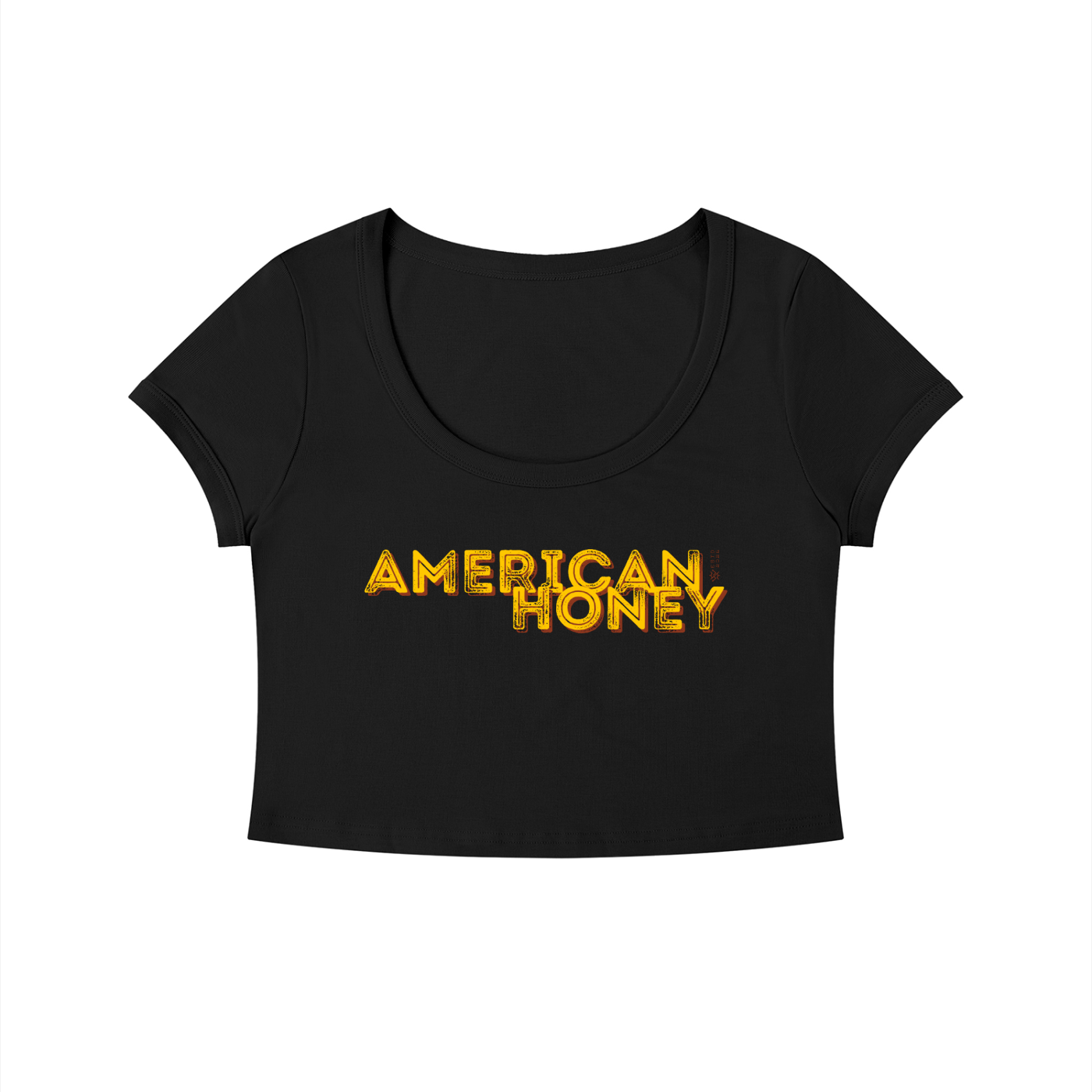 American Honey Solid Color Slim Crop T-Shirt