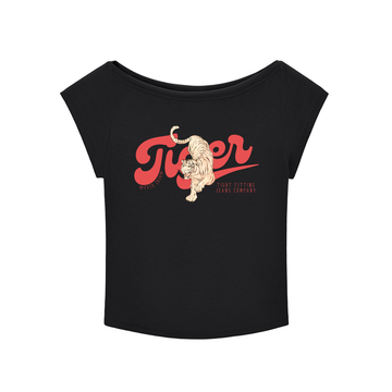Tiger Tight Fitting Jeans Company Essential Wide Neck Baby T-shirt