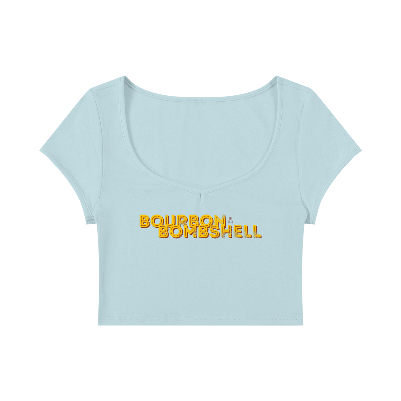 Bourbon Bombshell Women's Slim Cap Sleeve Crop T-Shirt