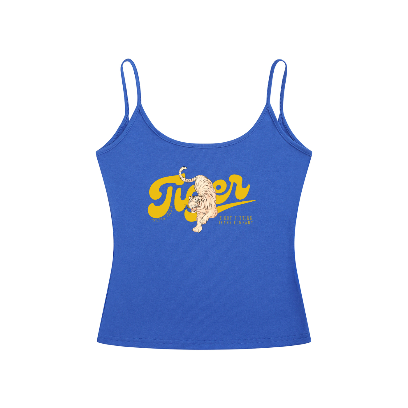 Tiger Tight Fitting Jeans Company Fit Open-Back Tank Top