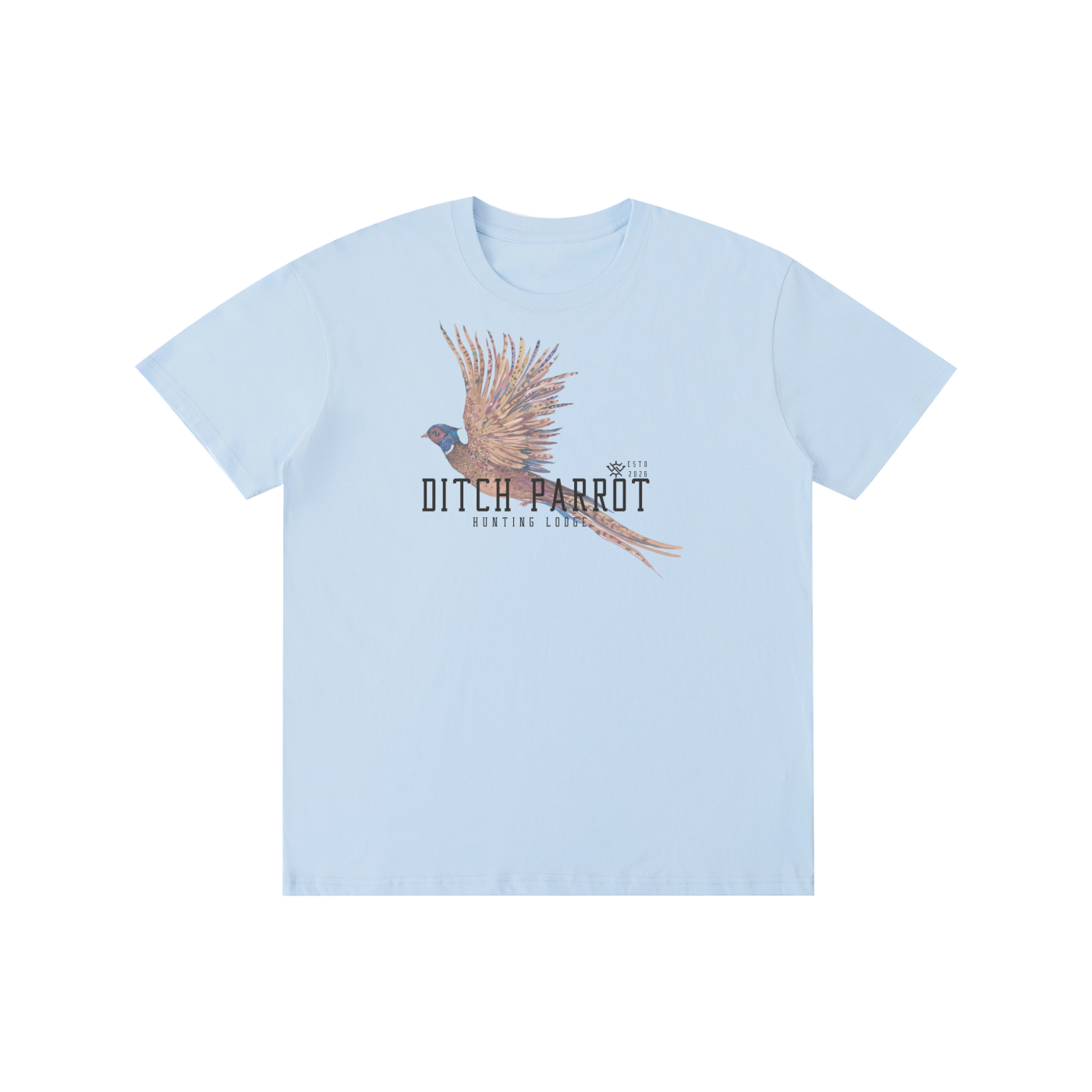 Ditch Parrot Hunting Lodge Pure Cotton Unisex T-Shirt