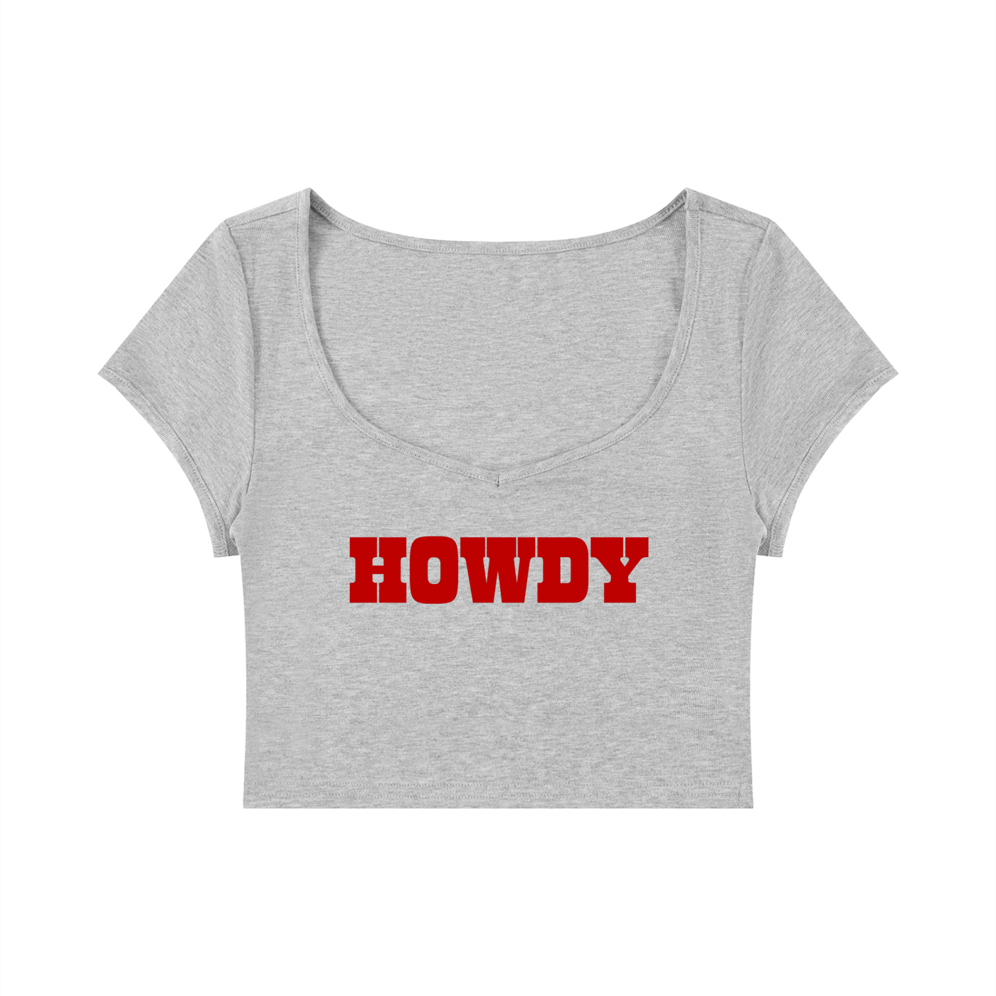 Howdy Women's Slim Cap Sleeve Crop T-Shirt