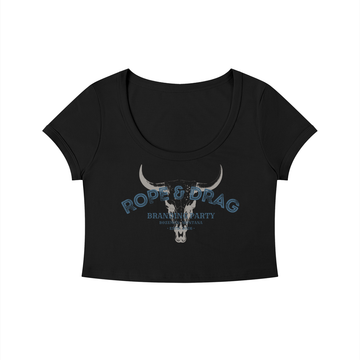 Rope and Drag Women's Solid Color Slim Crop T-Shirt