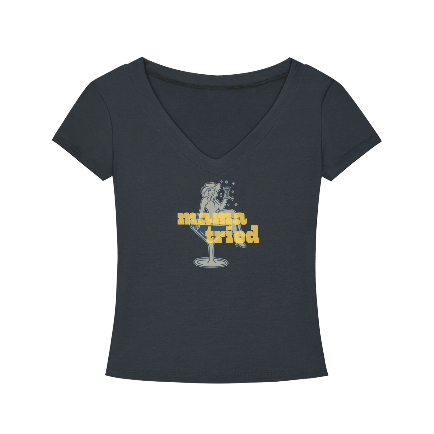 Mama Tried Tencel Slim Fit V-Neck T-Shirt