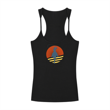 Retro Cowgirl Slim Fit Ribbed Racerback Tank Top