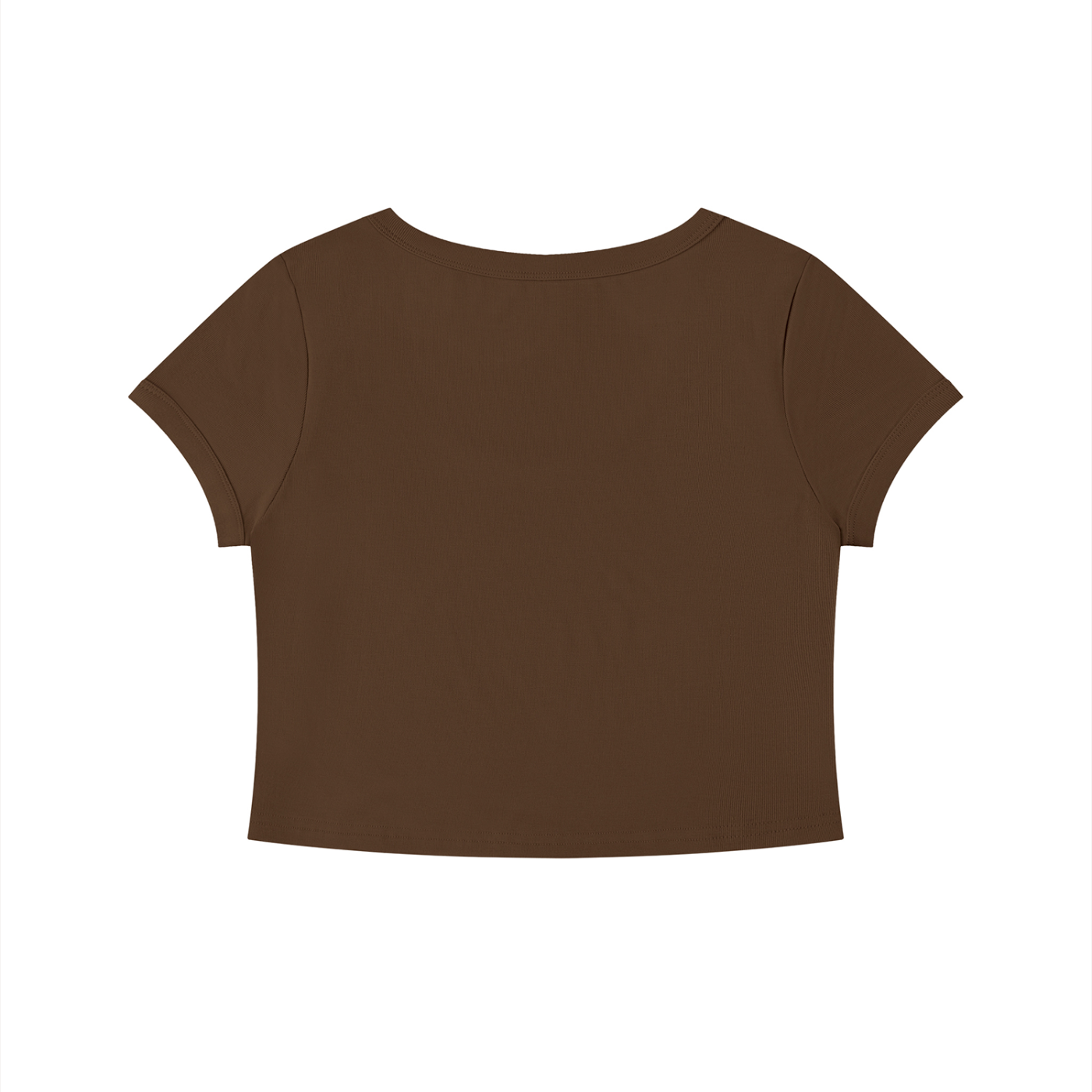 You're in Luck Women's Solid Color Slim Crop T-Shirt