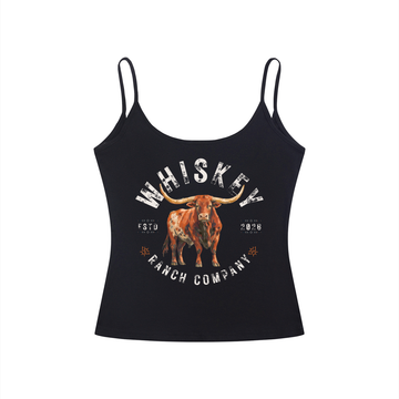 Whiskey Ranch Company Longhorn Slim Fit Open-Back Tank Top